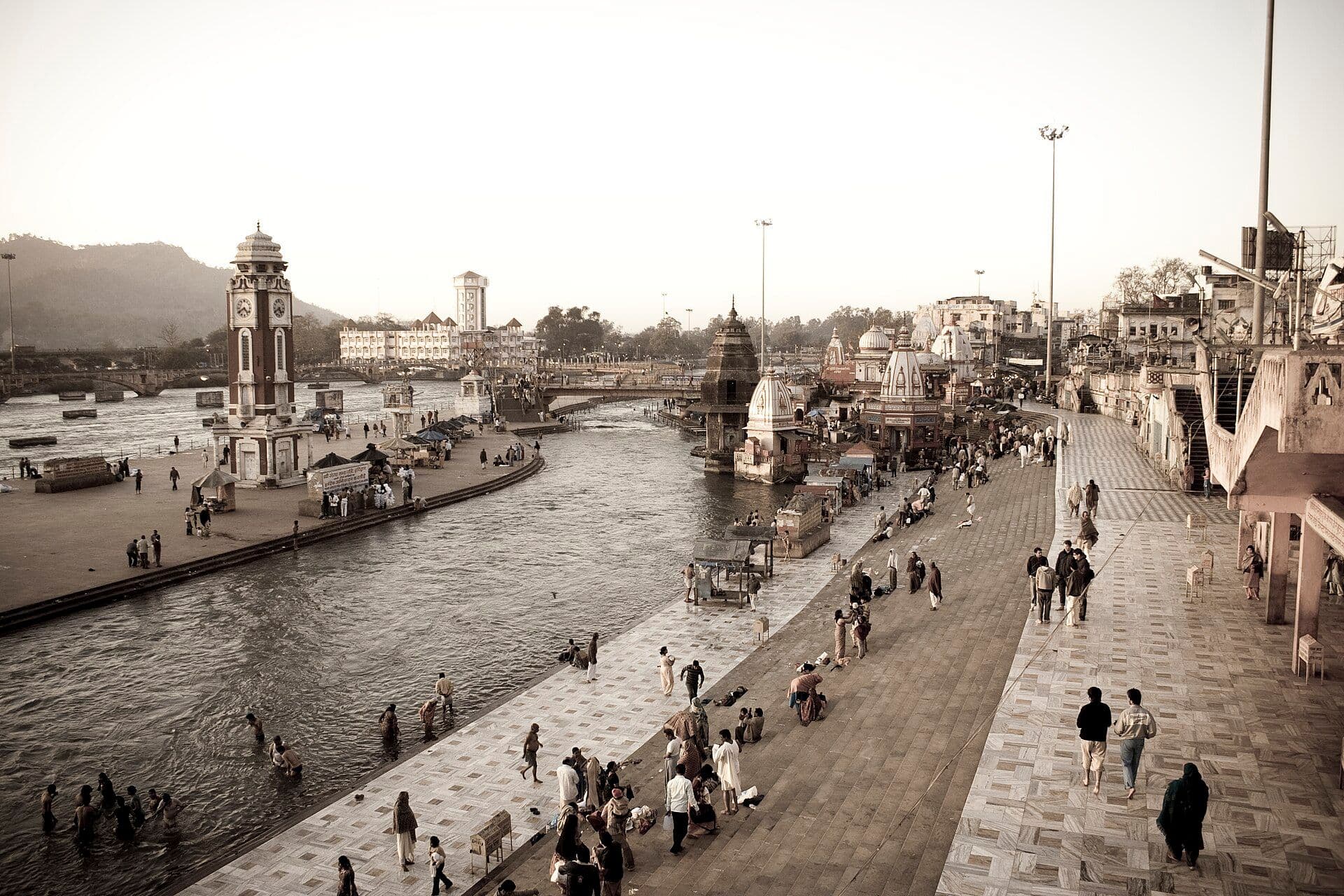 Sunrise over Har-ki-Pauri ghat, Haridwar